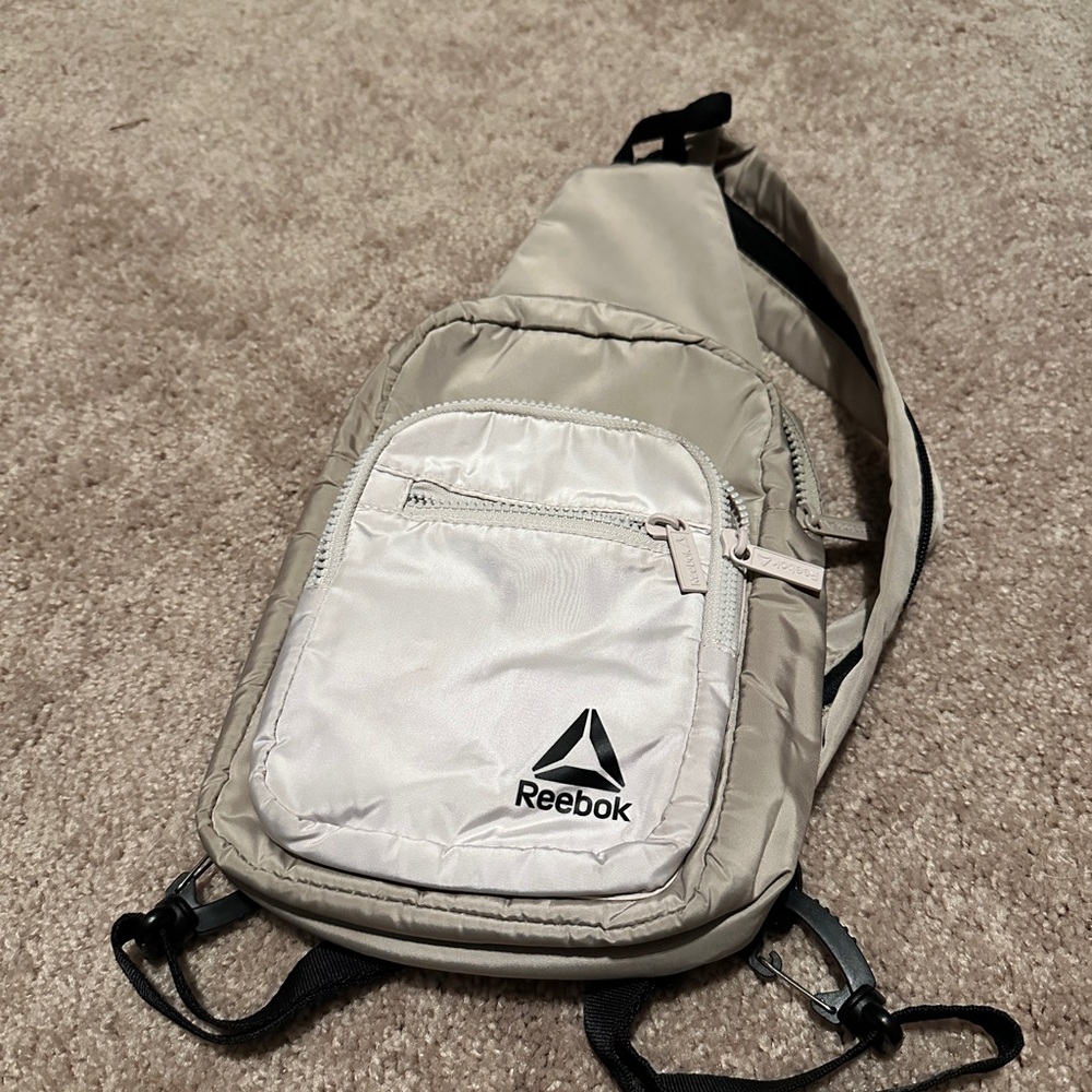Reebok Silver and Gray Belt Bag